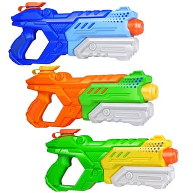 Quanquer Water Pistol for Kids - 3 Pack 600ML Powerful Water Gun 32ft Long Range Pump Super Water Soaker Blaste Gun for Adults Summer Swimming Pool Beach Outdoor Water Fighting Toy for Boy Girl