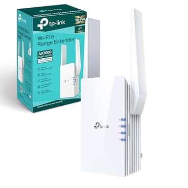 TP-Link RE705X WiFi 6 AX3000Mbps WiFi Extender Booster, External Antennas, Internet Booster, Gigabit Ethernet Port, WiFi Booster Range Extender, EasyMesh, Access Point, WiFi Repeater, Easy Setup