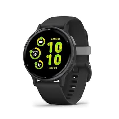 Garmin vívoactive 5, 42mm GPS smartwatch, AMOLED touchscreen, all-day health monitoring, advanced fitness features, personalised sleep coaching, Music, up to 11 days battery life, Black