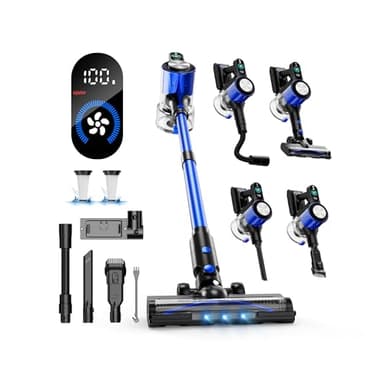 Cordless Vacuum Cleaner 500W/54KPA/60MIN, Vacuum Cleaner with Rechargeable, 3 Suction Modes, Anti-Tangle, LED Display, Lightweight Stick Vacuum Cleaners for Home Pet Hair, Carpet, Hardwood, Floor