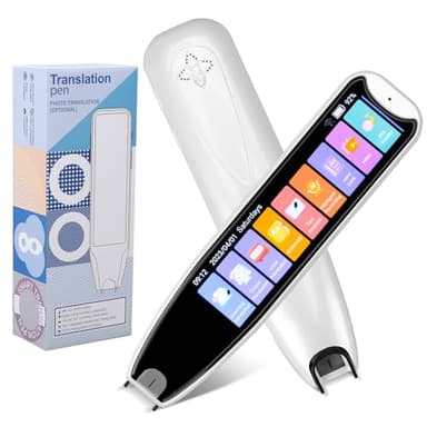 Scan Reader Pen for Dyslexia, 142 Language Scan Readering Pen Translator for Elderly, Kids, Students, Supports Voice, Scan, Text to Speech (White)