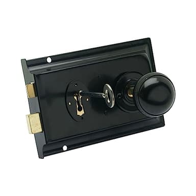 Sterling SRL004KN 152 x 101 mm Rim Sashlock and Knob Set - Black