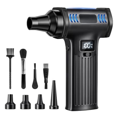 150000RPM Compressed Electric Air Duster: Mini Rechargeable Cordless Air Blower - Self-Adjustale Speed Powerful Portable Cleaner for Computer Keyboard Camera Outdoor Car Cleaning - Men's Gift