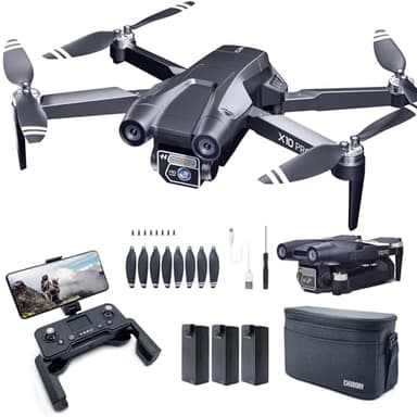 CHUBORY X10 PRO GPS Drone with Camera for Adults 4K UHD, 90 Min Long Flight Time,3280 FT Long Control Range, Auto Return, Follow Me, Brushless Motor, RC Quadcopter for Beginners(<250g)