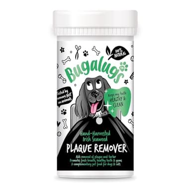 BUGALUGS Plaque Off Remover for Dog 70g Teeth & Bad Breath 100% Natural | Plaque Off Dogs No Need for Dog Toothbrush or Dog Toothpaste | Remove Dog Bad Breath & Plaque Remover for Dogs & Cats (70g)