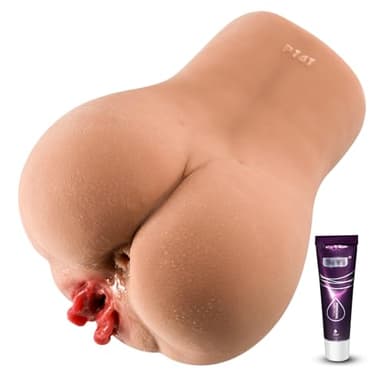 2 in 1 Realistic Male Masturbators with 3D Vagina Lifelike Realistic Textured Pocket Pussy Adult Sex Toys for Men Penis Stimulation Manual Masturbators