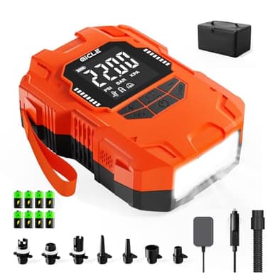 Gicle Electric Paddle Board Pump Rechargeable 22Psi Sup Pump Electric 36W Type C Inflator And Deflator 12VDc Car Connector for Paddle Board/Boat/Kayaks/Water Sports