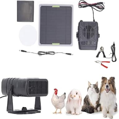 Solar Powered Heater 20W Portable Solar Heating Unit for Chicken Coop Greenhouse Pet House with Overheat Protection Solar Heater for Shed Animal Shelter Indoor Outdoor Use (20W)