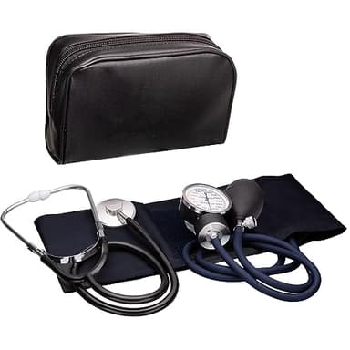 Manual Blood Pressure Cuff by Double love – Professional Aneroid Sphygmomanometer with Carrying Case – Adult Sized Cuff(5.3"-20.8") – Bp Monitor Set with Stethoscope (Black)