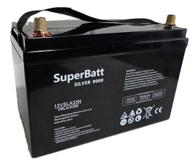 12V 140AH (100AH 110AH 120AH 130AH) 12VSLA33N VRLA AGM Deep Cycle Leisure Marine Rechargeable Battery Motorhome Caravan Motor Mover Boat - Fully Sealed No Spill with brass terminals