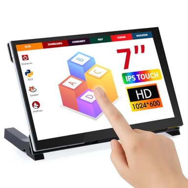 ELECROW Touchscreen Monitor, 7 Inch Mini Monitor 1024x600 HD LCD Touchscreen, Small Monitor Compatible with Raspberry Pi 5/4/3/2/Zero, Windows PC, Jetson Nano, Banana Pi