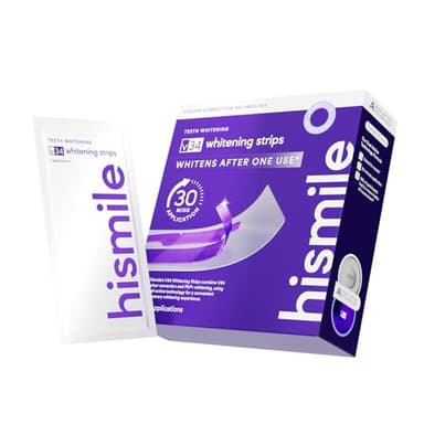 Hismile V34 Whitening Strips, Teeth Whiten Strips, Purple Tooth Whitening, Tooth Stain Treatment, Combining Whiter Teeth and Colour Correction