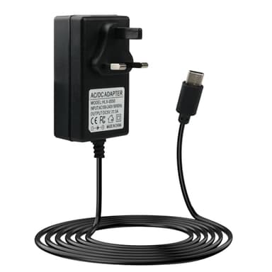 USB-C Power Supply for Raspberry Pi 5,1.5M Cable 27W 5V 5A Type C PSU Power Adapter for Raspberry Pi 5 4GB 8GB 16GB UK Plug Compatible USB-C Devices