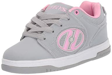 Heelys Girls' Voyager Tennis Shoe Grey/Light Pink 2 M US Big Kid