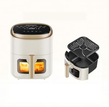 2025 New Multifunctional Air Fryer Oven: Visual Frying, Large Capacity, Integrated Motor for Home Use (8L)
