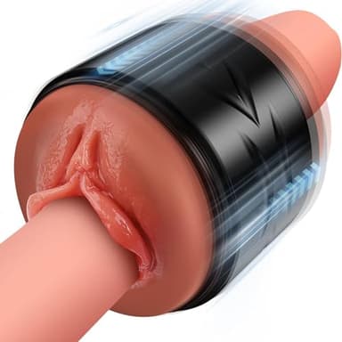 Quiet Male Masturbator Adult Sex Toys 2 in 1 Pussy Toy Masturbator 3D Realistic Blowjob Handheld Male Masturbation Cup Mastuaber Pocket Pussy Male Mastuabors Sex Tips GCID-AC004
