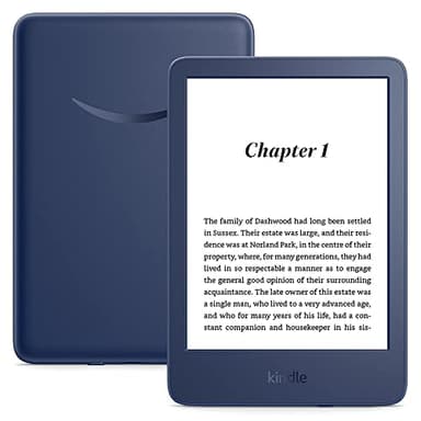 Certified Refurbished Kindle (2022 release) | The lightest and most compact Kindle, now with a 6", 300 ppi high-resolution display and double the storage, with ads, Denim