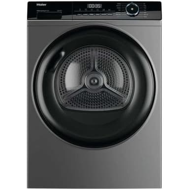 Haier HD80-A2939S Freestanding Heat Pump Tumble Dryer, 8kg Load, Graphite [Energy Class A++]