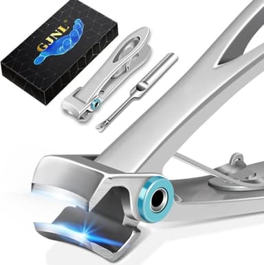 Nail Clippers for Thick Nails - Gifts for Him Men Dad 16mm Sharp Wide Jaw Opening Toenail Clippers, Extra Large Heavy Duty Toe Nail Clippers