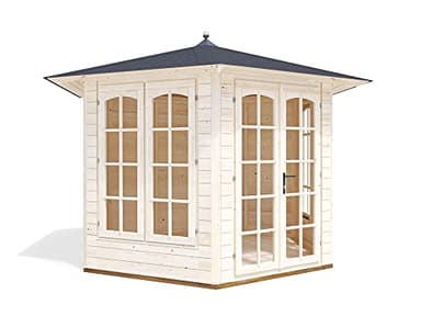 Dunster House Wooden Summerhouse 3 x 2.5 Metres Hexagonal Garden Shelter Sun Room Vantage 300