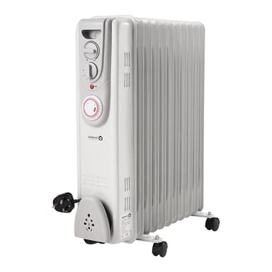 HOMILEC Oil Filled Radiator Heater, 11 Fin, 2500W Portable Electric Heater with 3 Power Settings, Adjustable Temperature Control, 24 Hour Timer, Thermal Safety Cut Off