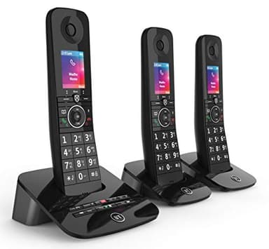 BT Premium Cordless Landline House Phone, Home Phone, 100 Percent Nuisance Call Blocker, Call Block Button, Answer Machine, Trio Handset Pack