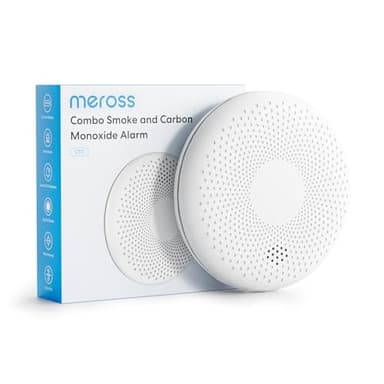 Meross Carbon Monoxide Detector, Dual Sensor Smoke and Carbon Monoxide alarm, Smoke Alarm for home with Test/Silence Button, 10-Year Battery Smoke Alarm, 85dB Fire Alarm, EN 14604 & EN 50291 Standard