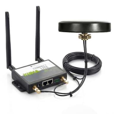 KUMA CONNECT PRO Unlocked 4G Router with SIM Slot (150Mbps Kit) | High-Gain MiMo Outdoor Antenna for Caravan, Motorhome, Boat WiFi | Connect 32 Devices | UK/EU Mobile Internet Hotspot - 12V & 240V