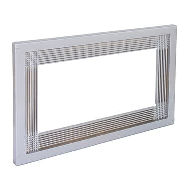 EMUCA Microwave frame, for recessed mounting in kitchen units, module 600mm, 600x400mm, Plastic, Silver painted Aluminium, 1 Unit