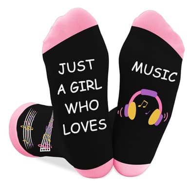 Coopyin Music Gifts for Women and Girls Musical Country Rock Classical Pop Related Themed Funny Socks for Music Lovers Musicians Teacher Presents Christmas Stocking Stuffers Birthday Gift