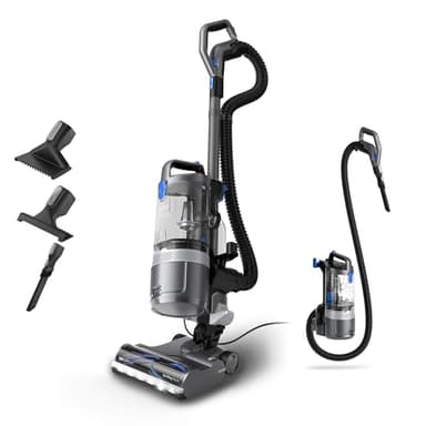 Vax LiftOut Pet Corded Upright Bagless Vacuum Cleaner, Lightweight, Handheld Tool Attachments for Pet Hair, Car, Upholstery, Bed, Mattress, Home cleaning, 600W, 6.11kg, Graphite/Blue, CDUP-LOXP