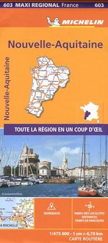 Aquitaine, Limousin and Poitou-Charentes , France - Michelin Maxi Regional Map 603: Map (France Maxi Regional)