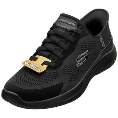 Skechers Men's Hands-Free Slip-ins Bounder 2.0 EMERGED Sneaker, Black Mesh/Synthetic, 9 UK