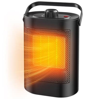 Electric Heater, 1500W 2025 Newest Portable Heater, 3 Modes small fan heater, 2S Fast Heat, PTC Ceramic, Overheat and Tip-Over Protection for Home, Office and Bedroom