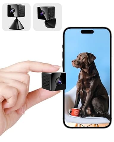 javiscam Mini Spy Camera 4K Hidden Camera with Night Vision WiFi Indoor Security Cam with Motion Detection/Cloud&SD Storage/Built-in Battery/Real-Time Video for Home Nanny Cameras