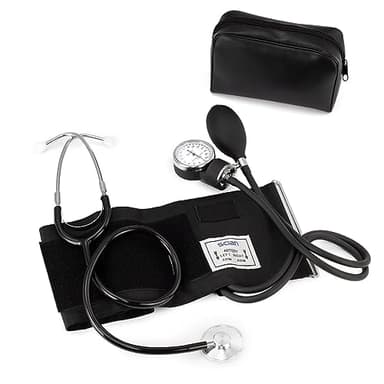 Scian Manual Arm Blood Pressure Cuff with Stethoscope, Aneroid Sphygmomanometer Medical Supplies with Carrying Bag for Nurse Doctor Senior Adult