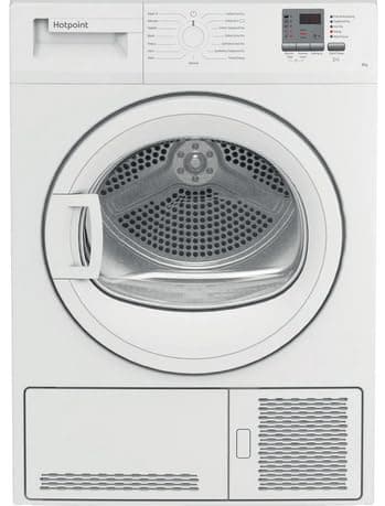 C HD C92 WWGD UK Condenser Tumble Dryer, 9kg Load, Freestanding, White – Sensor Drying, Reverse Action, Anti-Crease, Energy Efficient