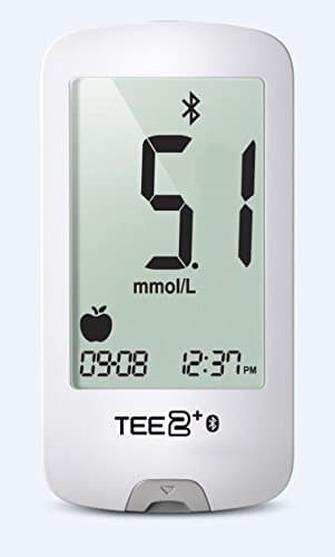 TEE2+ Blood Glucose Meter - Easy to use, Accurate, Stores 1000 Readings, Bluetooth Compatible