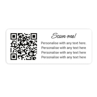 QR Code with Information - Waterproof Labels - Pack of 30