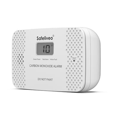 Carbon Monoxide Detector with Digital Display,CO Alarm with Replaceable Battery - 10 Year Sensor Life,Portable Carbon Monoxide Alarm for Home with Memory Alarm Function,Comforms to EN 50291 Standard.