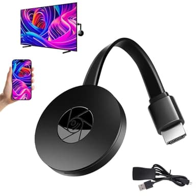 （Not applicable to Googl e devices ）HDMI Wireless Display Adapter,4K/1080P Screen Mirroring Dongle with Dual H.265 Decode, Wifi Dongle for Tv/Android/iOS/Windows/Mac,Plug And Play