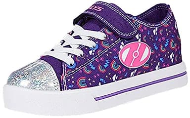 Heelys Girls Snazzy X9 Sneaker, Purple Multi Rainbow, 11 UK Child
