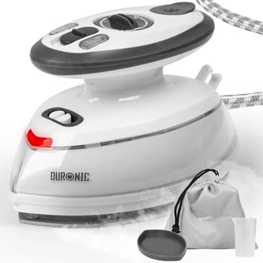 Duronic Travel Iron SI3 WE Mini Irons, 35ml Tank, Steam Iron, 400W Lightweight Portable Ironing, Compact, Variable Heat Settings For Holiday Quilting Patchwork Applique Craft