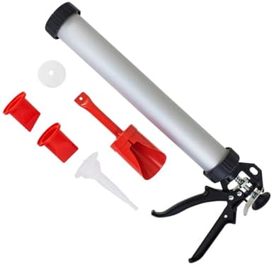 Professional Mortar Pointing & Grouting Gun Set DIY Heavy Duty Bricks Paving Slabs Cement Tile Sealant Caulking Assorted Interchangeable Nozzles Hand Tools UK FREE P&P