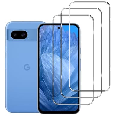 LERINNA 3 Pack Screen Protector for Google Pixel 8A, HD Anti-Scratch, Anti-Fingerprint, Easy to Install,Bubble Free,9H Tempered Glass Screen Protector