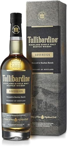 Tullibardine Sovereign | Highland Single Malt Scotch Whisky | 70cl | 43% ABV | Well Balanced & Approachable Whisky | Hints of Vanilla, Toffee & Creamy Chocolate | Scotch Whisky With Gift Box