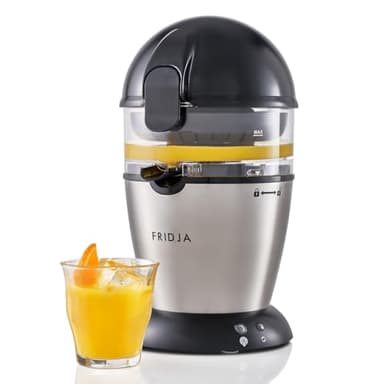 Fridja f900 Automatic Citrus Juicer Machine – Premium One-Button Operation, No Spills or Splashes, Easy Clean, Stainless Steel, 50W, 400ml – Fresh Grapefruit Orange & Juice Squeezer [Energy Class A+]