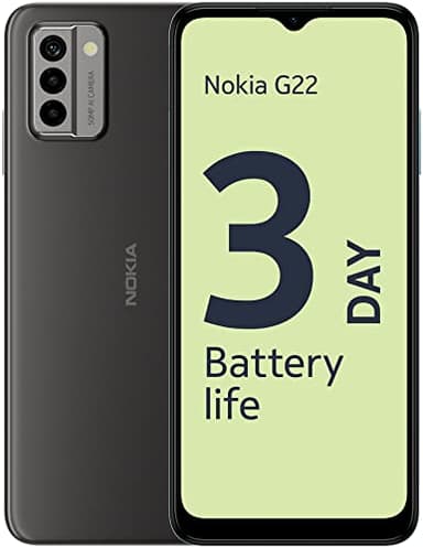 Nokia G22 6.52” HD+ Dual SIM Smartphone, Android 12, 50MP AI camera, 3-Day 5050 mAh Battery, QuickFix repairability, 2 years OS upgrades, 3 years monthly security updates, 3-year warranty - Grey