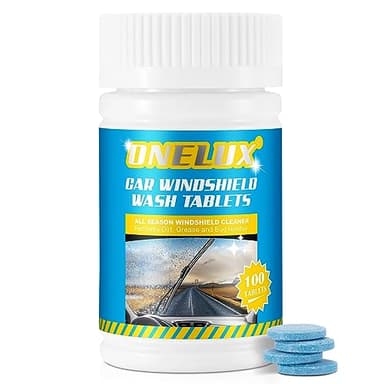 Screenwash Tablets For Cars, 100 Pcs Car Windshield Wash Tablets, Concentrated Screenwash Washer Fluid Car Window Cleaning Tablets for Metal, Plastic, Window Glass, Look Completely New