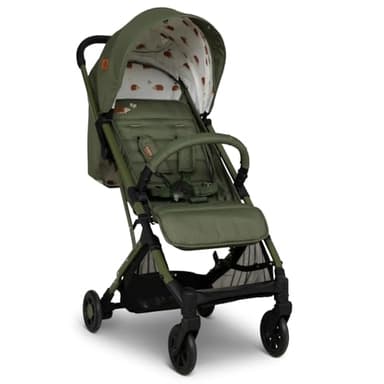 Cosatto Yo Travel Stroller - Baby Pushchair Lightweight Compact Fold from Birth to 25kg - Airline Compatible, One Hand Easy Fold, Large 8kg Shopping Basket, Raincover & Bumper Bar (Hoglet)